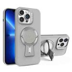 For iPhone 13 Pro Y-shape Holder MagSafe Rugged Shockproof Phone Case(Grey)