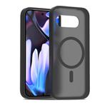 For Google Pixel 9a Skin Feel TPU Hybrid PC MagSafe Phone Case(Black)