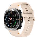 For Samsung Galaxy Watch Ultra 47mm Kalebol Wave-stitched Silicone Strap(Pink)