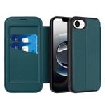 For iPhone 16e Magnetic Armor Series RFID Card Slots Leather Phone Case(Green)