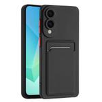 For Samsung Galaxy S25 Edge 5G Skin Feel Card Contrast Color Button TPU Phone Case(Black)