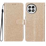 For OnePlus 13 Glitter Powder Flip Leather Phone Case(Gold)