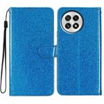 For OnePlus 13 Glitter Powder Flip Leather Phone Case(Blue)