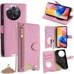 For TCL 60R 5G Crossbody Chain Fishtail Litchi Leather Phone Case(Pink)