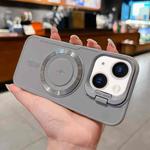 For iPhone 13 Lens Frame Holder Blade MagSafe Phone Case(Space Gray)