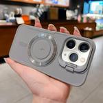 For iPhone 11 Pro Max Lens Frame Holder Blade MagSafe Phone Case(Space Gray)