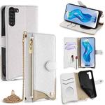 For ZTE Nubia S 5G A403ZT Crossbody Chain Fishtail Litchi Leather Phone Case(White)