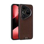 For Huawei Pura 80 Ultra 5G ABEEL Ruyi Pattern 6D Micro Relief MagSafe Leather Phone Case(Brown)