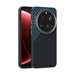 For Xiaomi 15 Ultra ABEEL C Carbon Fiber Series 6D Micro Relief MagSafe Phone Case(Black Blue)