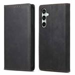 For Samsung Galaxy S25 FE 5G Business Solid Color Magnetic RFID Leather Phone Case(Black)