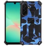 For Samsung Galaxy A26 5G Camouflage Armor Kickstand TPU Hybrid PC Magnetic Phone Case(Dark Blue)
