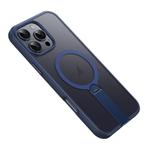For iPhone 16 Pro Rotating Bar Holder Magnetic MagSafe Phone Case(Blue)