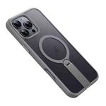For iPhone 16 Pro Rotating Bar Holder Magnetic MagSafe Phone Case(Grey)