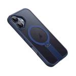 For iPhone 16 Plus Rotating Bar Holder Magnetic MagSafe Phone Case(Blue)