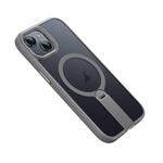 For iPhone 15 Plus Rotating Bar Holder Magnetic MagSafe Phone Case(Grey)