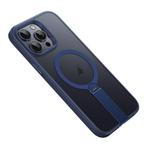 For iPhone 13 Pro Rotating Bar Holder Magnetic MagSafe Phone Case(Blue)