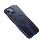 For iPhone 13 Rotating Bar Holder Magnetic MagSafe Phone Case(Blue)