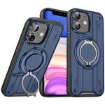 For iPhone 11 Rotating Ring Holder Magnetic MagSafe Phone Case(Blue)