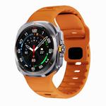 For Samsung Galaxy Watch Ultra 47mm Kalebol Wave Reverse Buckle Silicone Strap(Orange)