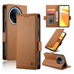 For vivo Y39 5G Side Buckle Magnetic Frosted Leather Phone Case(Brown)