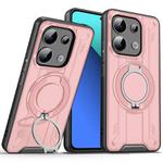 For Redmi Note 13 4G Rotating Ring Holder Magnetic MagSafe Phone Case(Pink)