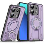 For Redmi Note 13 4G Rotating Ring Holder Magnetic MagSafe Phone Case(Purple)