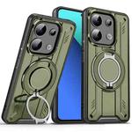 For Redmi Note 13 4G Rotating Ring Holder Magnetic MagSafe Phone Case(Green)
