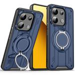 For Redmi Note 13 5G Rotating Ring Holder Magnetic MagSafe Phone Case(Blue)
