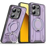 For Redmi Note 13 5G Rotating Ring Holder Magnetic MagSafe Phone Case(Purple)