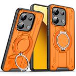 For Redmi Note 13 5G Rotating Ring Holder Magnetic MagSafe Phone Case(Orange)