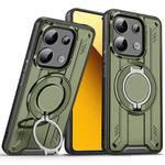 For Redmi Note 13 5G Rotating Ring Holder Magnetic MagSafe Phone Case(Green)