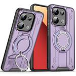 For Redmi Note 13 Pro 4G Rotating Ring Holder Magnetic MagSafe Phone Case(Purple)