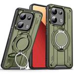 For Redmi Note 13 Pro 4G Rotating Ring Holder Magnetic MagSafe Phone Case(Green)