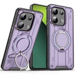 For Redmi Note 13 Pro 5G Rotating Ring Holder Magnetic MagSafe Phone Case(Purple)