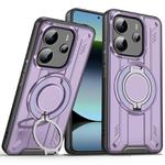 For Redmi Note 14 4G 164.48mm Rotating Ring Holder Magnetic MagSafe Phone Case(Purple)