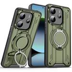 For Redmi Note 14 5G Rotating Ring Holder Magnetic MagSafe Phone Case(Green)