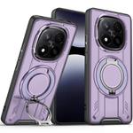 For Redmi Note 14 Pro 5G Rotating Ring Holder Magnetic MagSafe Phone Case(Purple)