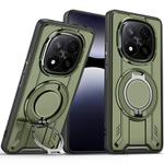 For Redmi Note 14 Pro 5G Rotating Ring Holder Magnetic MagSafe Phone Case(Green)