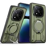 For Redmi Note 14 Pro+ 5G Rotating Ring Holder Magnetic MagSafe Phone Case(Green)