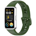 For Huawei Band 10 / 9 / 8 Kalebol Colorful Buckle Silicone Watch Strap(Field Green)