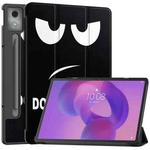 For Lenovo Idea Tab Pro Custer Painted 3-Fold Holder Leather Smart Tablet Case(Big Eye)