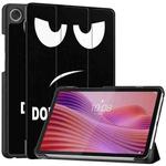 For Lenovo Tab One TB-305FU / Tab K9 Custer Painted 3-Fold Holder Leather Smart Tablet Case(Big Eye)