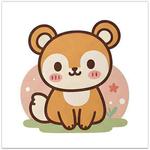 Squirrel Frameless Canvas Decorative Painting Print On Your Demand, Size:20x20cm
