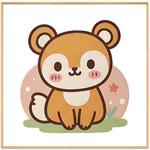 Squirrel Decorative Painting with Aluminum Alloy Frame Print On Your Demand, Size:60x60cm