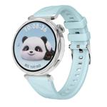 Kalebol 18mm Universal Diamond Embossed Silicone Strap(Ice Blue)