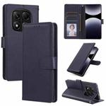 For Redmi Note 14 Pro 5G / 14 Pro+ 3-Card Slots Multifunctional Leather Phone Case(Navy Blue)