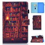 For Samsung Galaxy Tab A7 10.4 2020 T500 Colored Drawing Stitching Horizontal Flip Leather Case, with Holder & Card Slots(Bookshelf)