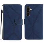 For Samsung Galaxy F16 5G / M16 5G Stitching Embossed Leather Phone Case(Blue)