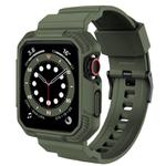 For Apple Watch Ultra 2 / 1 49mm VIETAO Carbon Fiber Silicone Strap(Grass Green)
