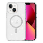 For iPhone 13 Clear Glitter Powder MagSafe Phone Case(Transparent)
